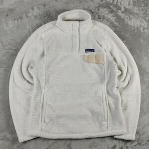 Patagonia Re-Tool Snap T white polartec gorpcore casual pullover fleece wms M